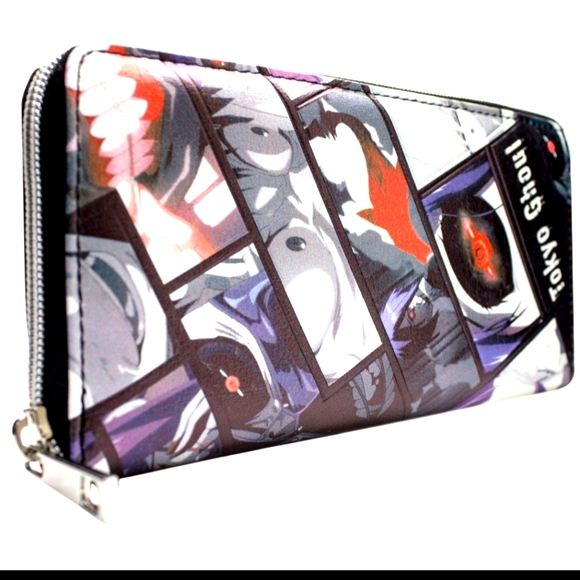 Tokyo Ghoul Ken Kaneki Collage Black Coin & Card Clutch Purse Wallet Ani… - Picture 1 of 11